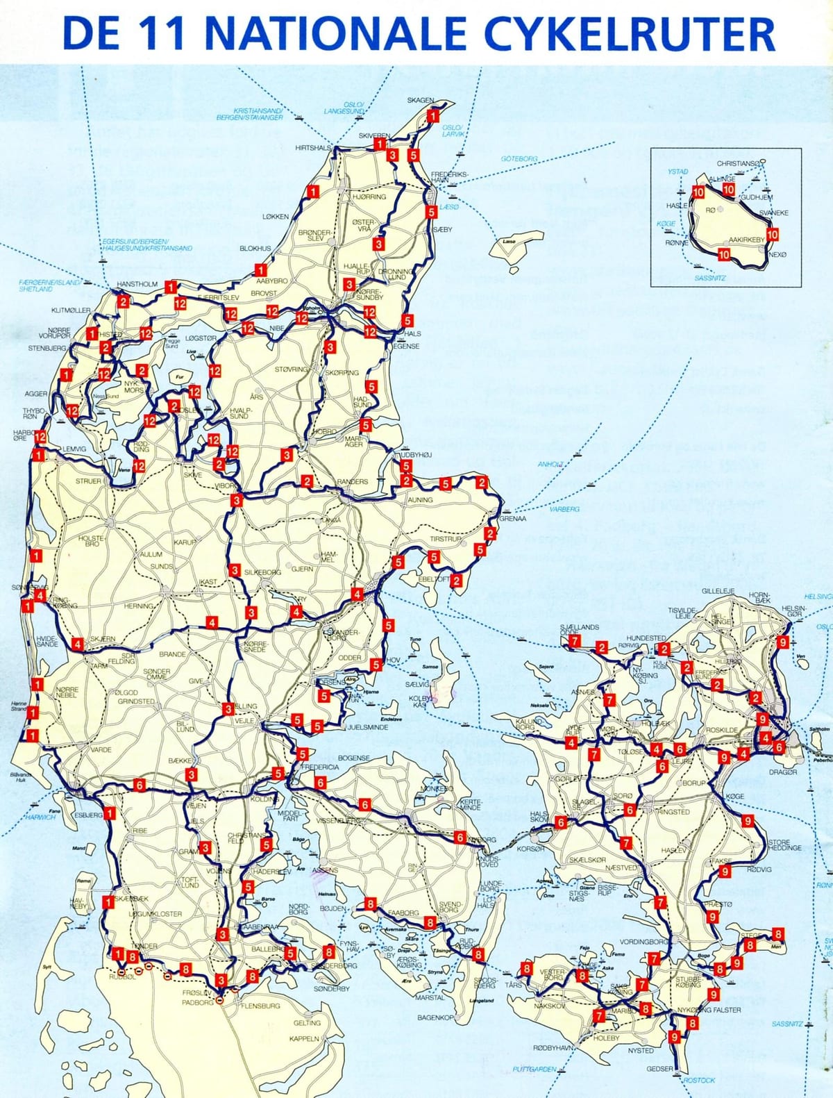 デンマーク国立循環路線地図