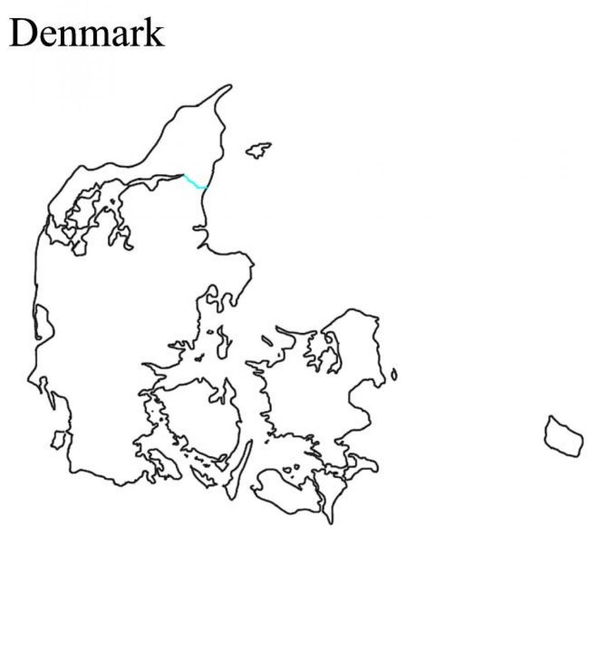 白地図のデンマーク