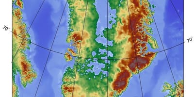 地図デンマークの地形