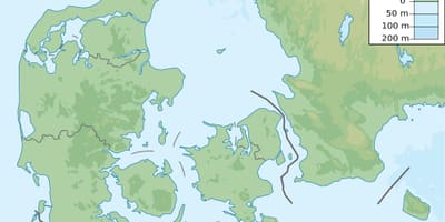 地図デンマークの標高