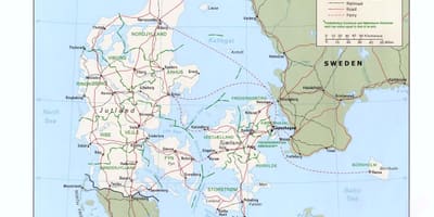 地図のデンマークオーシャンビーチホリデイパーク 