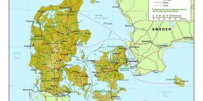 地図のデンマークkommune