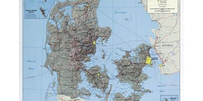 地図の空港ではデンマーク 