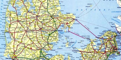 地図の道路デンマーク