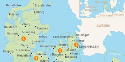 デンマーク州の地図